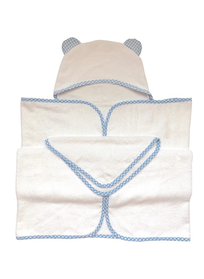 Towels for Girls - Hooded Girl Towel & Washcloth Set - Organic Viscose Made from Bamboo Towels with Hood - Girl Bath Towels (Color : Blue) - Image 4