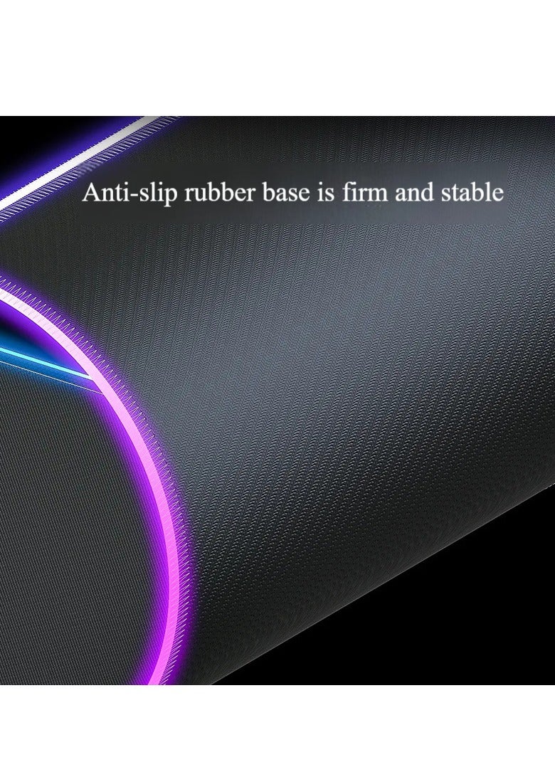 Gaming Mouse Pad, Glowing Mouse Pad, RGB Black Mouse Pad (900X400X40mm), Extra Large Table Pad - Image 3