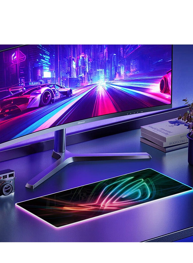 Gaming Mouse Pad, Glowing Mouse Pad, RGB Black Mouse Pad (900X400X40mm), Extra Large Table Pad - Image 4