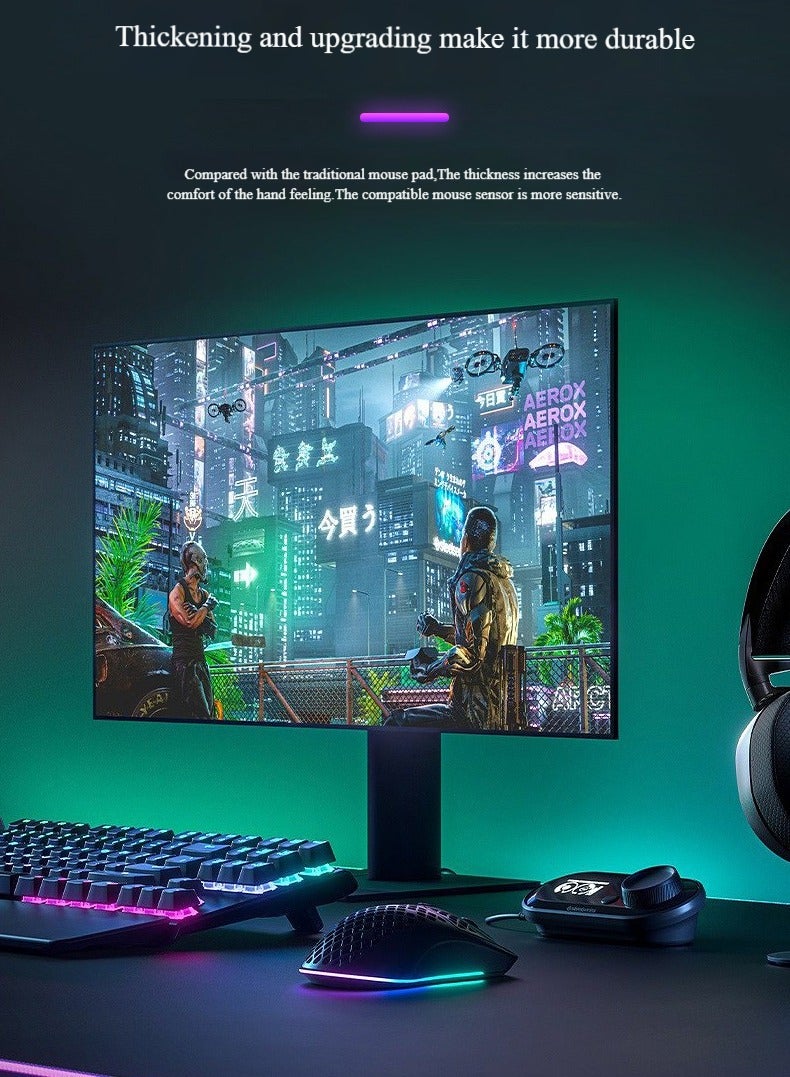 Gaming Mouse Pad, Glowing Mouse Pad, RGB Black Mouse Pad (900X400X40mm), Extra Large Table Pad - Image 5