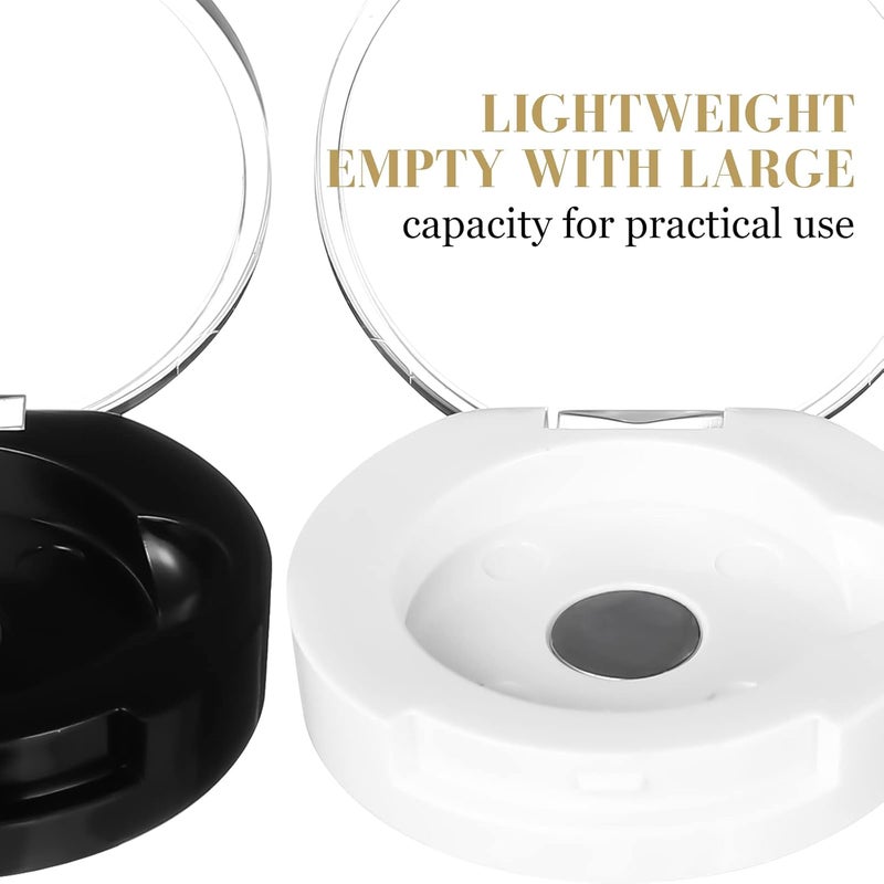 DOITOOL Empty Eyeshadow Holder ：4 PCS Single Color Eyeshadow Boxes ，magnetic Makeup Palette ，refillable Cosmetic Containers , Subpackaging Organizer，black2+white2 - Image 5