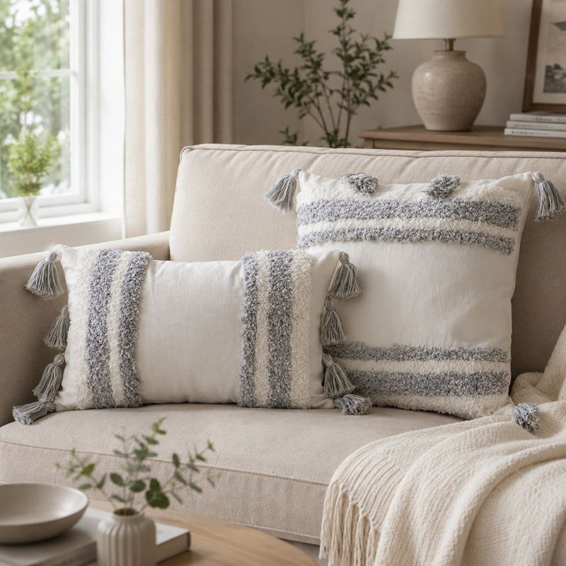 DANUBE HOME Woven Cushion 45X45Cm - Bohemia Layla, Multicolour, Expressive Square Woven Cushion, Polyester-Cotton Blend, For Garden Seating And Covered Terraces - Image 5