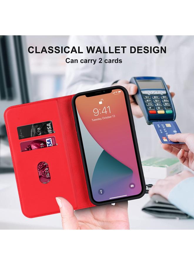 Zaboon Case For iPhone 12 / 12 Pro Rhombic MagSafe RFID Anti-Theft Wallet Leather Phone Case - Image 5