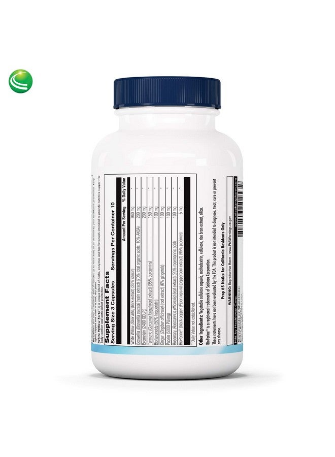 Nutra Biogenesis White Willow Forte - White Willow Bark Capsules for Digestive Support with Boswellia, Turmeric, Ginger & Bromelain, Herbal Blend - 30 Vegan Capsules - Image 2