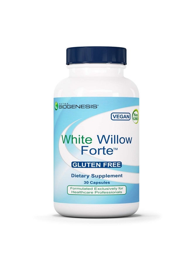 Nutra Biogenesis White Willow Forte - White Willow Bark Capsules for Digestive Support with Boswellia, Turmeric, Ginger & Bromelain, Herbal Blend - 30 Vegan Capsules - Image 1