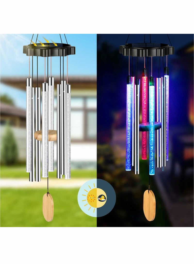 Excefore Memorial Wind Chimes for Outside Large Deep Tone 30 Inches with 8 Tuned Tubes and Hook Solar Wind Chimes Waterproof Garden Patio Yard Balcony and Home Decorations Suitable as A Gift for Unisex - Image 1