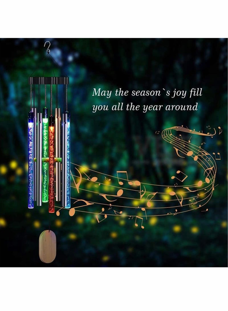 Excefore Memorial Wind Chimes for Outside Large Deep Tone 30 Inches with 8 Tuned Tubes and Hook Solar Wind Chimes Waterproof Garden Patio Yard Balcony and Home Decorations Suitable as A Gift for Unisex - Image 5