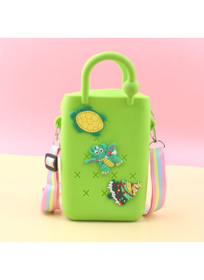Loquat DIY Hole Bag Cute Accessories Summer Beach Vacation Handbag Colorful Hole Bag DIY Beach Bag Jelly Bag-Colors:95-zipper  - Image 1