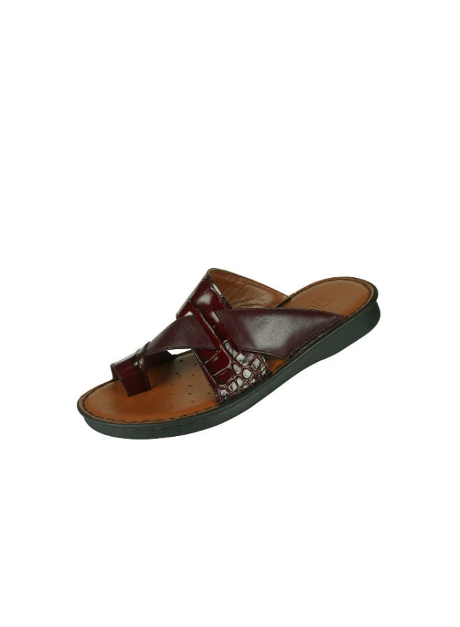 barjeel uno Barjeel Uno Mens Arabic Sandals 2368 Bordo  - Image 2