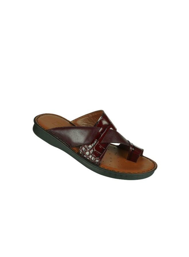 barjeel uno Barjeel Uno Mens Arabic Sandals 2368 Bordo  - Image 3