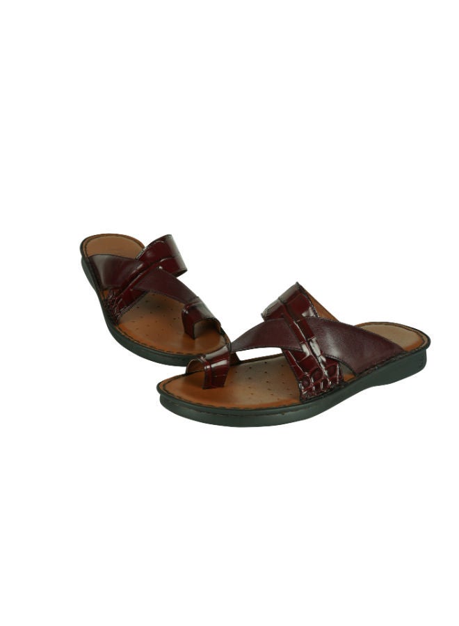 barjeel uno Barjeel Uno Mens Arabic Sandals 2368 Bordo  - Image 1