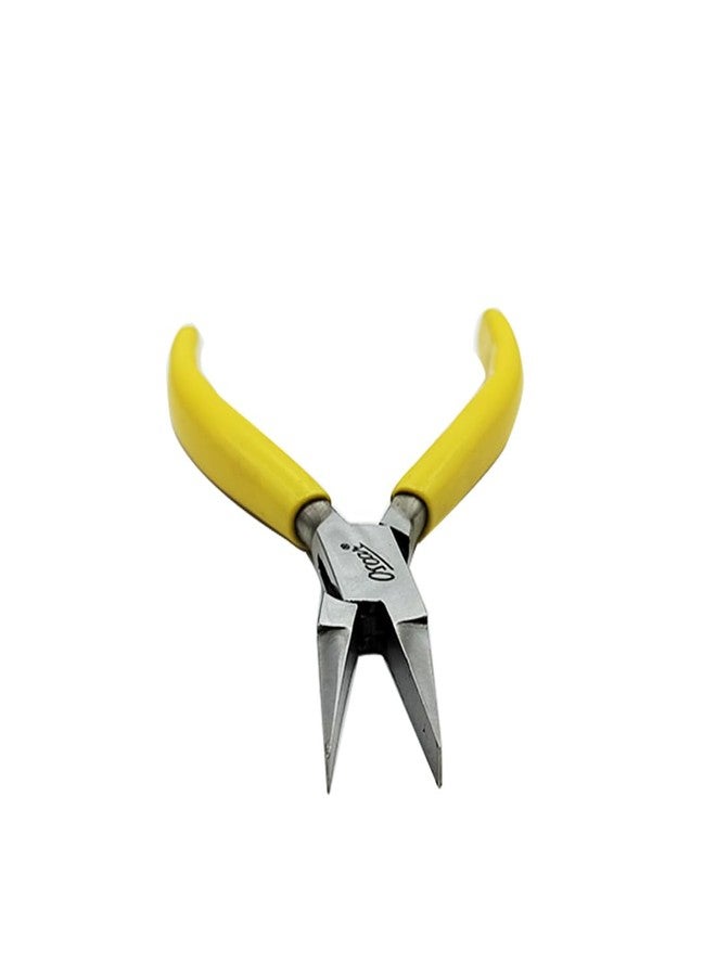 OSCAR Yellow 13 Cm Flat Nose Plier Beading Wire Wrapping Jewellery Design Repair Tool Pack Of 1 - Image 1