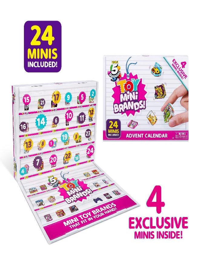 5 Surprise - 5 Surprise Toy Mini Brands Limited Edition Advent Calendar by ZURU with 24 Surprise Pack & 4 Exclusive Minis, Toys Mystery Capsule Real Miniature Brands Collectibles - Image 1