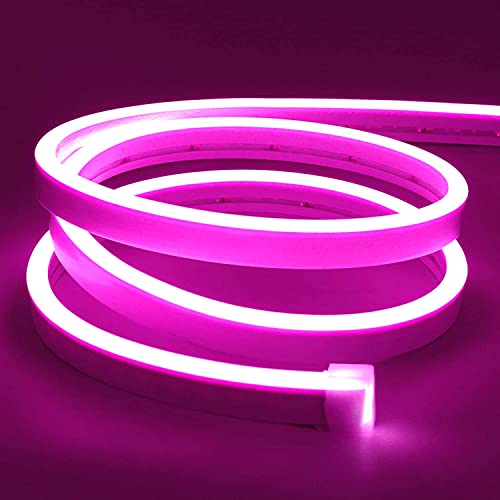 XERGY LED Neon Strip Lights 16.5ft - Waterproof Indoor/Outdoor for Home Decoration & Custom Sign - Pink (12V 2A Power Adapter Included) - Image 1