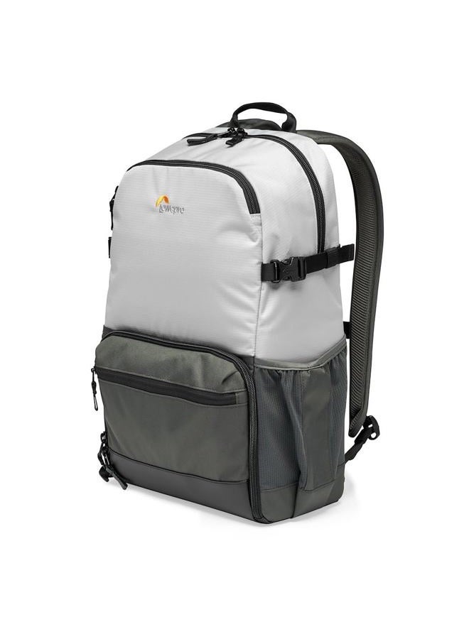 Lowepro حقيبة ظهر كاميرا خارجية LP37238-PWW Truckee BP 250 LX، تناسب جهاز لوحي بحجم 15 بوصة، لكاميرات DSLR/مرآة مدمجة، لعلامات سوني، كانون، نيكون، 1-2 عدسات، جيمبال، طائرة فيديو، DJI، Osmo، Mavic، رمادي فاتح - Image 1