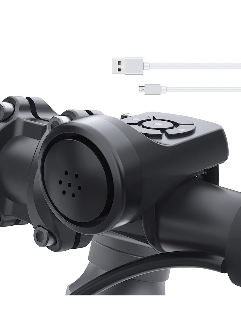 ميكسد بوق الدراجة الكهربائي، جرس دراجة كهربائي، جرس دراجة إلكتروني، بوق دراجة 140 ديسيبل للكبار، 4 أوضاع صوتية مضادة للماء للدراجة، أعلى بوق دراجة مع بطارية قابلة للشحن - Image 1