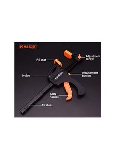 هاردن Harden 12" Quick Ratchet Bar Clamp, Heavy Duty Wood Working F Clamp, Nylon-Fiberglass mixture body - Strong Clamping - 600332  - Image 3