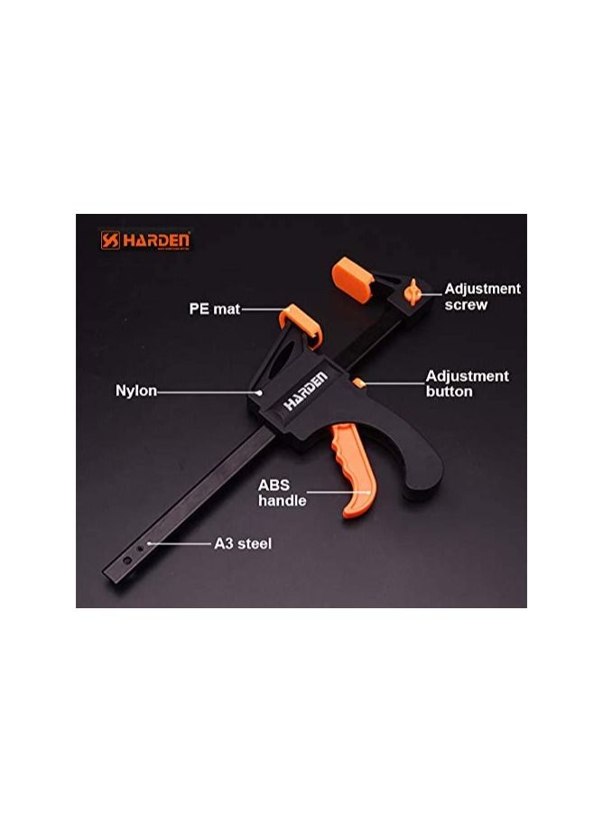 Harden 12" Quick Ratchet Bar Clamp, Heavy Duty Wood Working F Clamp, Nylon-Fiberglass mixture body - Strong Clamping - 600332 - Image 3