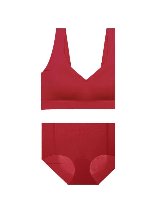 AIMER [Gift Box] Wireless Vest-Style Soft Support Antibacterial Bra And Underwear, Nonobra Set - Image 1