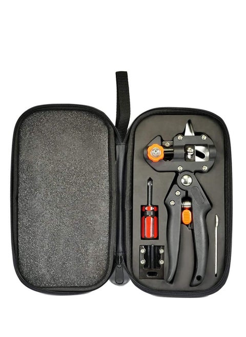 Grafting Tool Garden Grafting Tool Fruit Tree Pruning Shears Grafting Cutting Tool Set for Plant Branch Twig Vine, Grafting Kit with Grafting Tapes, Rubber Bands, 2 Replaceable Grafting Heads