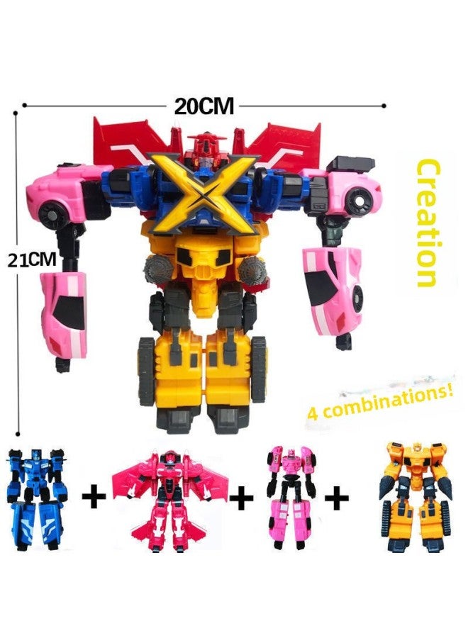 Mini Transfiguration Team X Mecha Robot Toy Car King Kong Secret Mimi Warrior Saimiere-Color:Creation 4-in-1 【mecha】 - Image 1