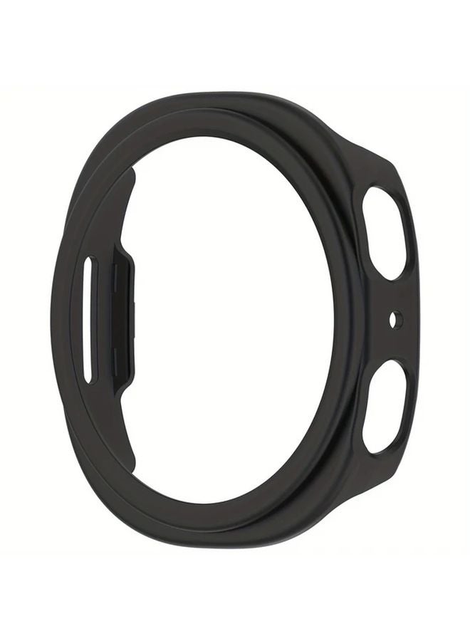 Black Protective PC Hard Case for Galaxy Watch 8 44mm Matte Cover Scratch Resistant - Image 1