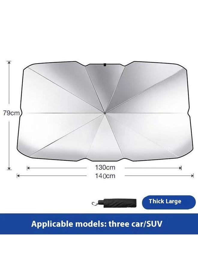 yongsheng Foldable Car Windshield Sun Shade-Car Sun Shade Windshield Cover Umbrella for Car Front Window Sun Protection Heat Insulation Foldable Front Windshield for Most Cars, SUV, Truck  - Image 1