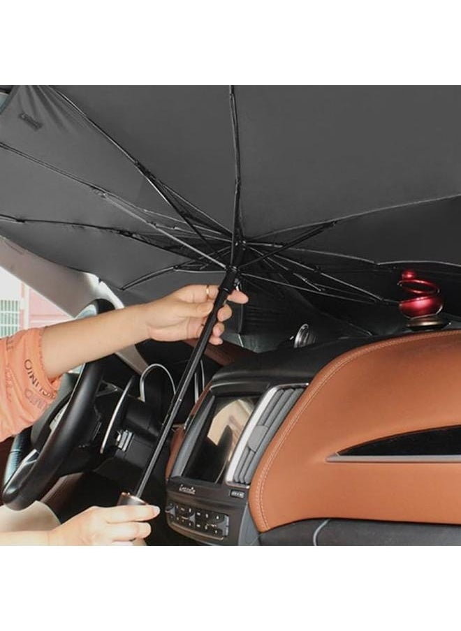 yongsheng Foldable Car Windshield Sun Shade-Car Sun Shade Windshield Cover Umbrella for Car Front Window Sun Protection Heat Insulation Foldable Front Windshield for Most Cars, SUV, Truck  - Image 3