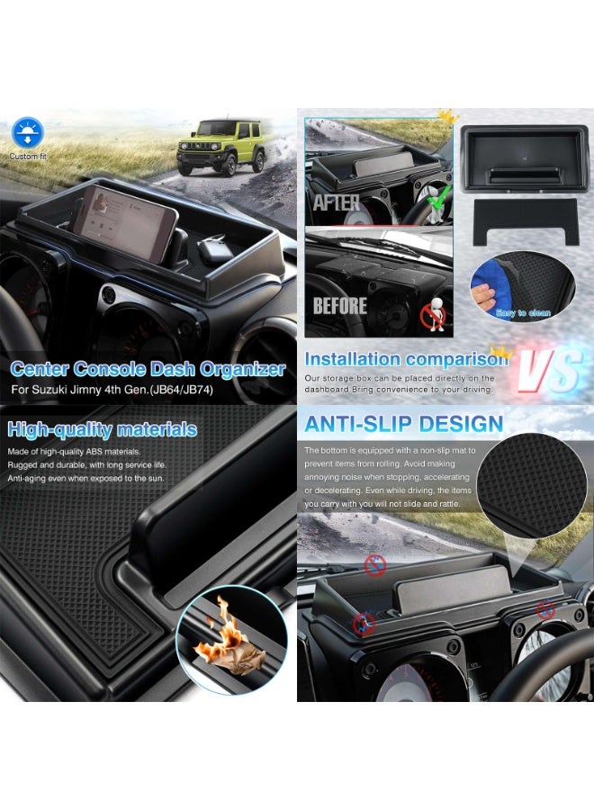 Center Console Dashboard Organizer for 2019-2022 2023 2024 2025 Suzuki Jimny JB64 JB74 Car Center Console Organizer - Image 4