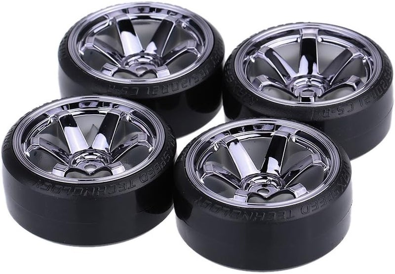 GoolRC 4PCS/Set 1/10 Drift Car Tires Hard Tyre Replacement for Traxxas HSP Tamiya HPI Kyosho On-Road Drifting Car (Titanium) - Image 1