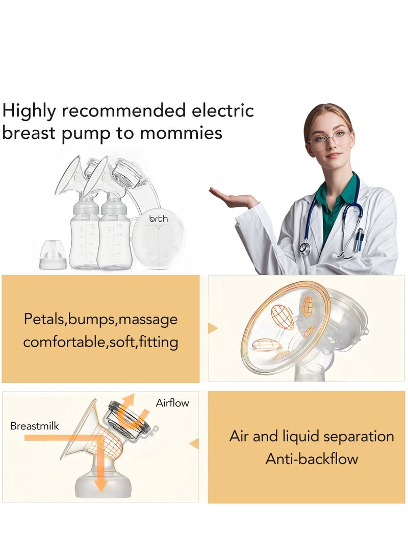 Birth - Portable, Hands-Free, Electric Breastfeeding Pump with 4 Suction Levels – Quiet, Pain-Free, USB Charging, LCD Display – BPA-Free & Easy to Clean RH228 - Image 3