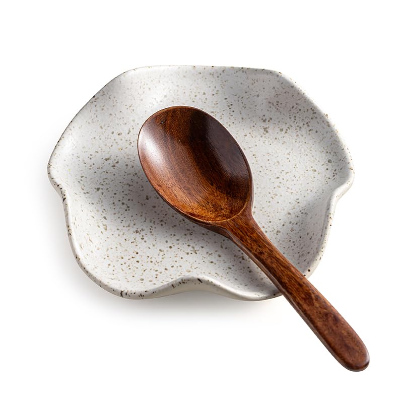 Miamolo Spoon Rest for Kitchen Counter, 5.3" Ceramic Spoon Holder for Stove Top, Cute Coffee Spoon Rest, Modern Kitchen Spoon Holder for Multiple Utensils, Farmhouse Home DÃ©Cor, Housewarming Gift - Image 1