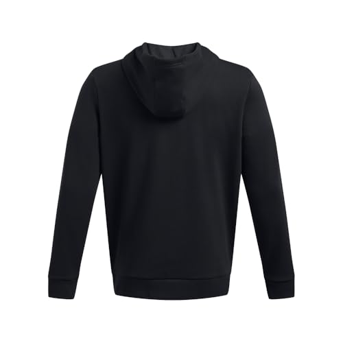Under Armour Men's Project Rock Rival Fleece Hoodie, (001) Black / / White, X-Large - Image 4