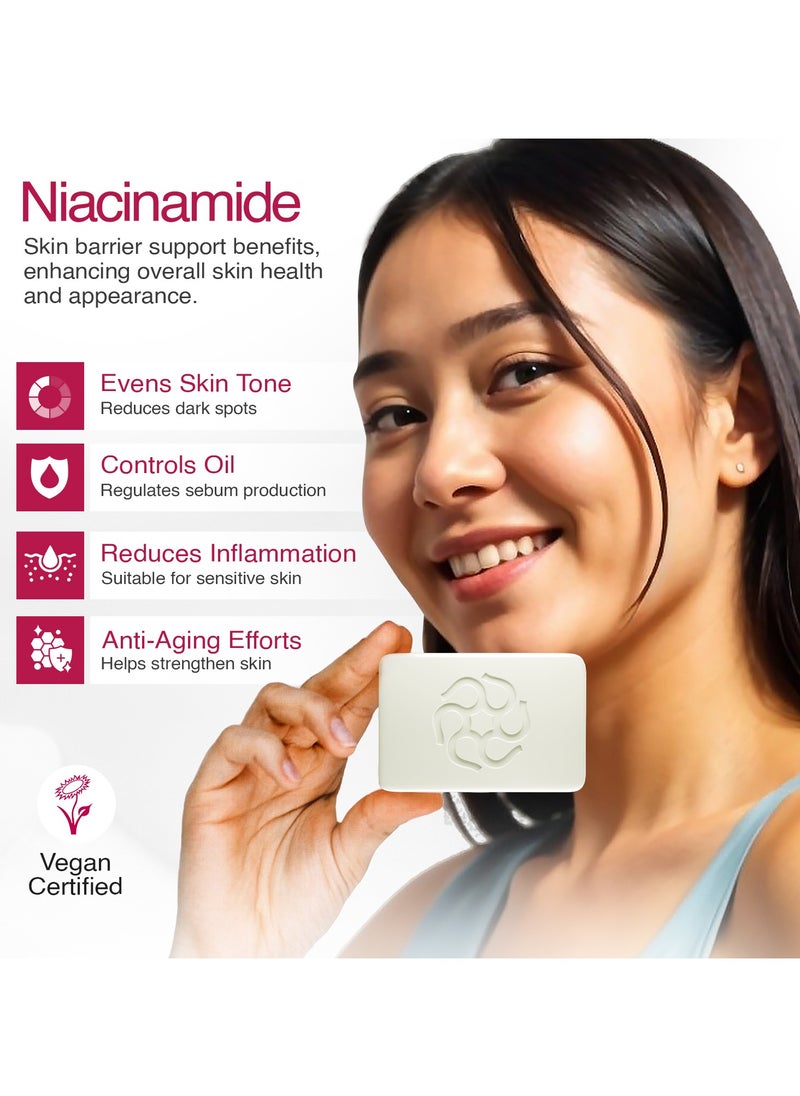 6SKINS - Deep Cleansing Foaming Soap Bar with Niacinamide, Eliminate Dead Skin Cells with Gentle Exfoliation | Brightening Soap For All Skin Types with Premium Natural Extracts & Oils - Image 1