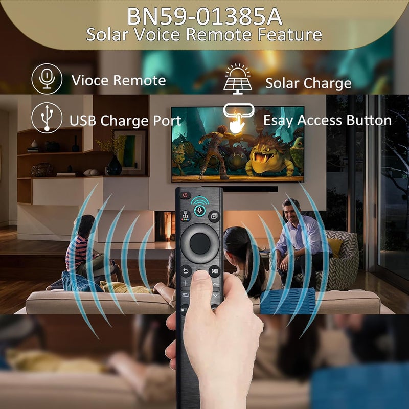 Bxmgr BN59-01385A جهاز تحكم عن بعد صوتي شمسي متوافق مع سامسونج - Image 5
