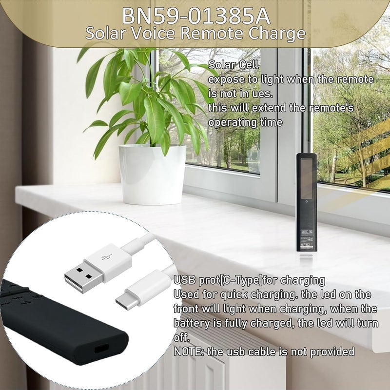 Bxmgr BN59-01385A جهاز تحكم عن بعد صوتي شمسي متوافق مع سامسونج - Image 4