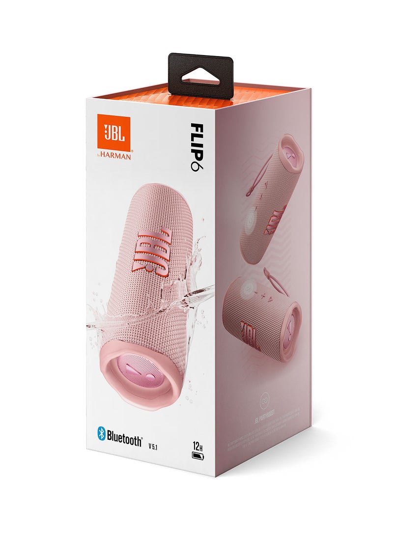 JBL Flip 6 Portable IP67 Waterproof Speaker With Bold  Original Pro Sound Pink - Image 4