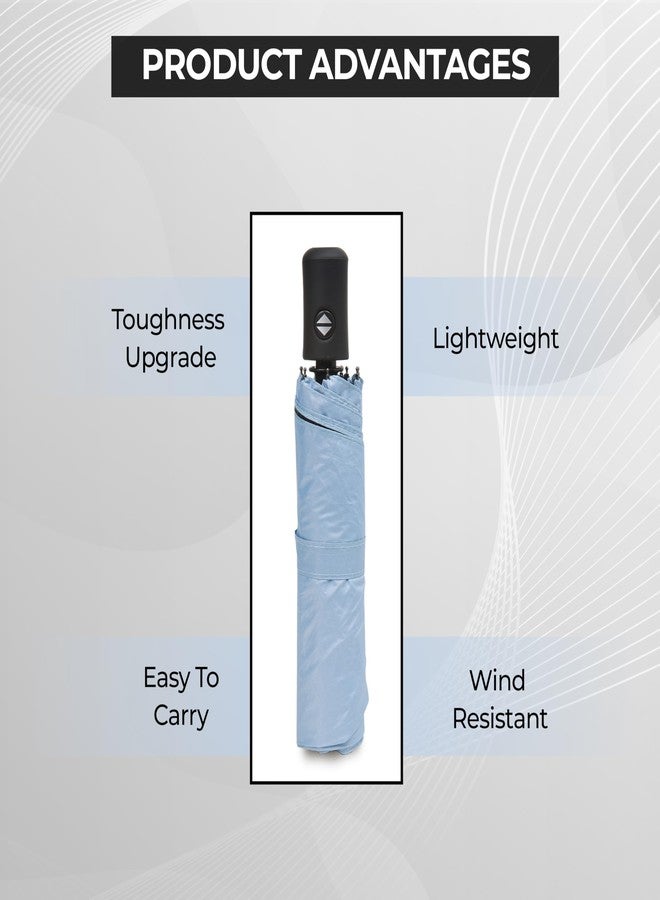 Robustt Wind Resistant Waterproof Umbrella - Sky Blue (Pack of 10) | Auto Open & Close Mechanism | Lightweight & Compact | Heavy Duty | Travel- Friendly - Image 4