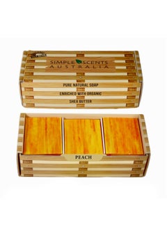 Peach Scented Natural Soap Bars 6 Bars 35oz Moisturizing French Triple Milled Soap Bars Enriched with Shea Butter  Pure Plant Oil Bath  Body Soap Bars