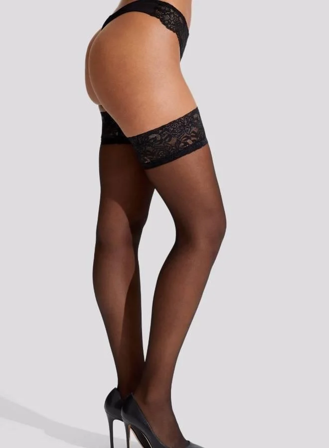 Ann Summers Ann Summers Lace Top Glossy Hold Ups