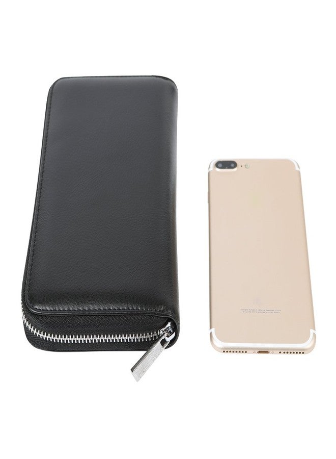 Cynure Women 36 Slots RFID Blocking Card Holder Large Long Leather Zipper Organizer Accordion Wallet,Black - Image 4
