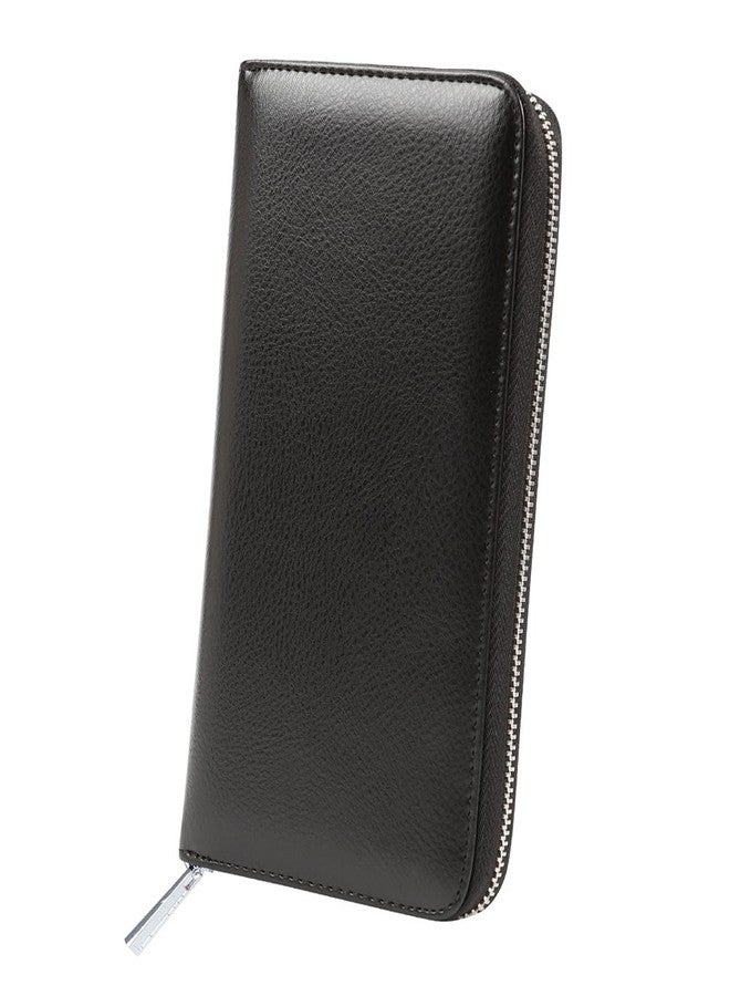Cynure Women 36 Slots RFID Blocking Card Holder Large Long Leather Zipper Organizer Accordion Wallet,Black - Image 2