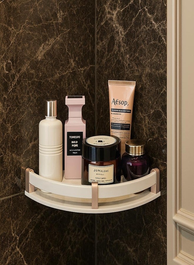 KYMIO Premium Acrylic Corner Shelf for Bathroom & Kitchen | Wall Mounted Shower Organizer with Stainless Steel Brackets | Space Saving Storage Rack for Toiletries & Essentials (OGP501) - Image 1