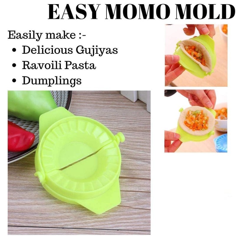 SAFE CHOICE Safe Choice Gujjiya Momos Ghughra Kajjikayalu Karanji Samosa Maker Machine Mould 2 in 1 Skin Press Mould for Ghughra with Dumpling Making Tool or Dumpling Puri Maker  - Image 5