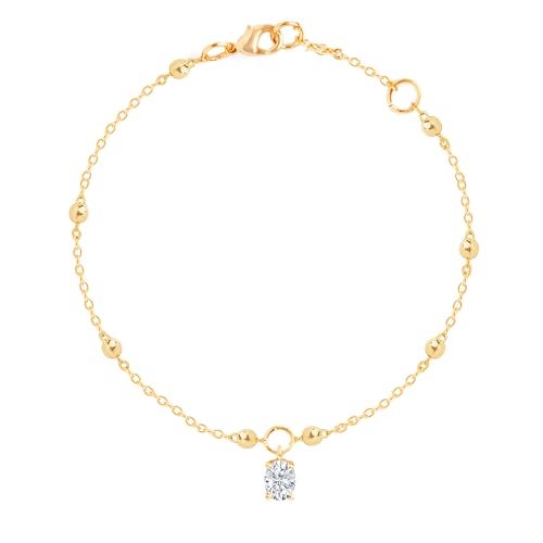 MINUTIAE Gold-Plated Motif Chain Anklet for Women's & Girls_MNT0393OD_G - Image 1