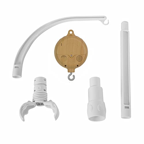 Urvoo 23 inch Baby Crib Mobile Bed Bell Holder Arm Bracketwith BatteryOperated Music Box The Claw Part can be Adjusted WidthDIY Toy Decoration Plays 35 Tunes Volume Adjustable 58CM - Image 3