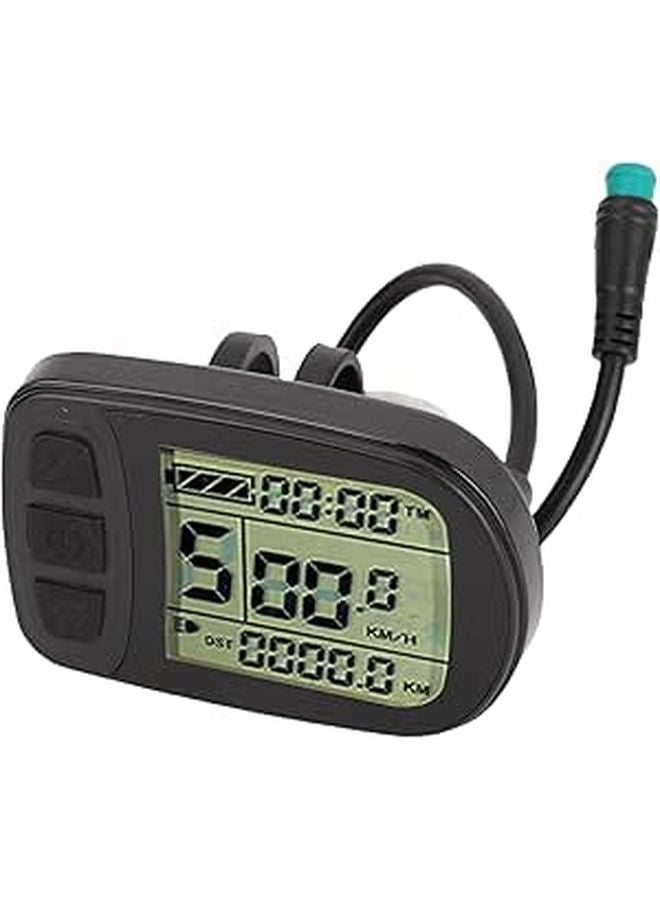 ABS Material Electric Bike LCD Display Meter Clear Screen 5 Core Connector For KT Controller - Image 1