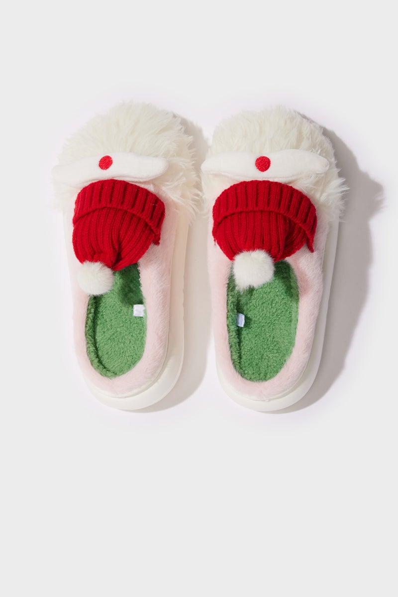 DeFacto White Woman Woman Christmas Themed Flat Sole Home Slippers Casual - Image 5