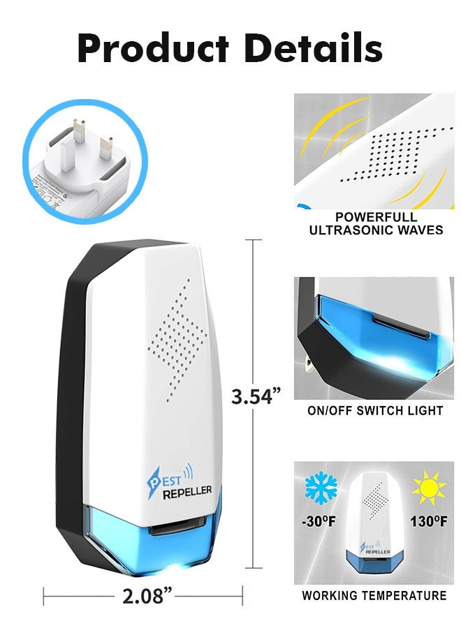 Pest Electronic Rodent and Insect Repeller Device, Ultrasonic  Conttol Plug, Electronic Insect Defender, Indoor Reject - Image 2