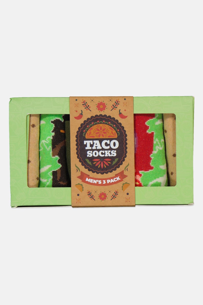 The Orrsum Sock Co Men 3 Pairs Pack Graphic Print Crew Socks, Multicolor - Image 4